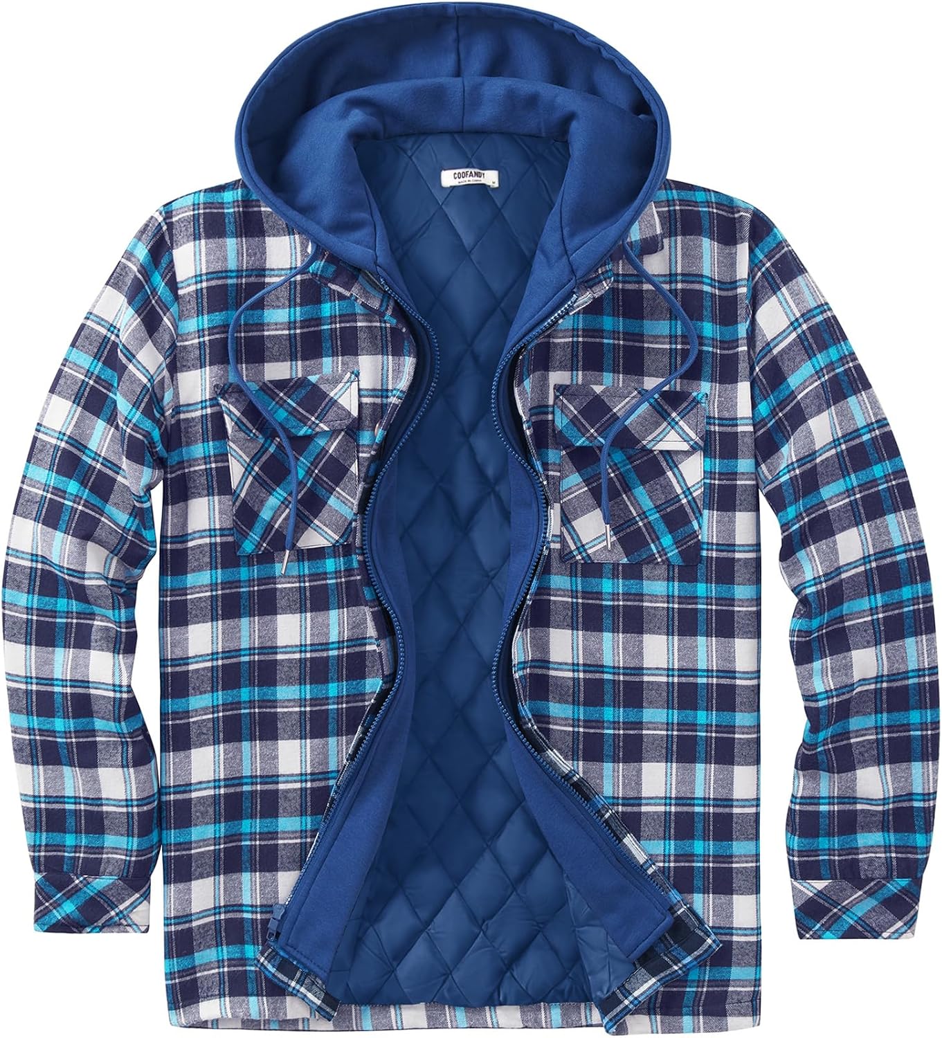 COOFANDY Men's Flannel Shirt Jacket for Warmth and Style