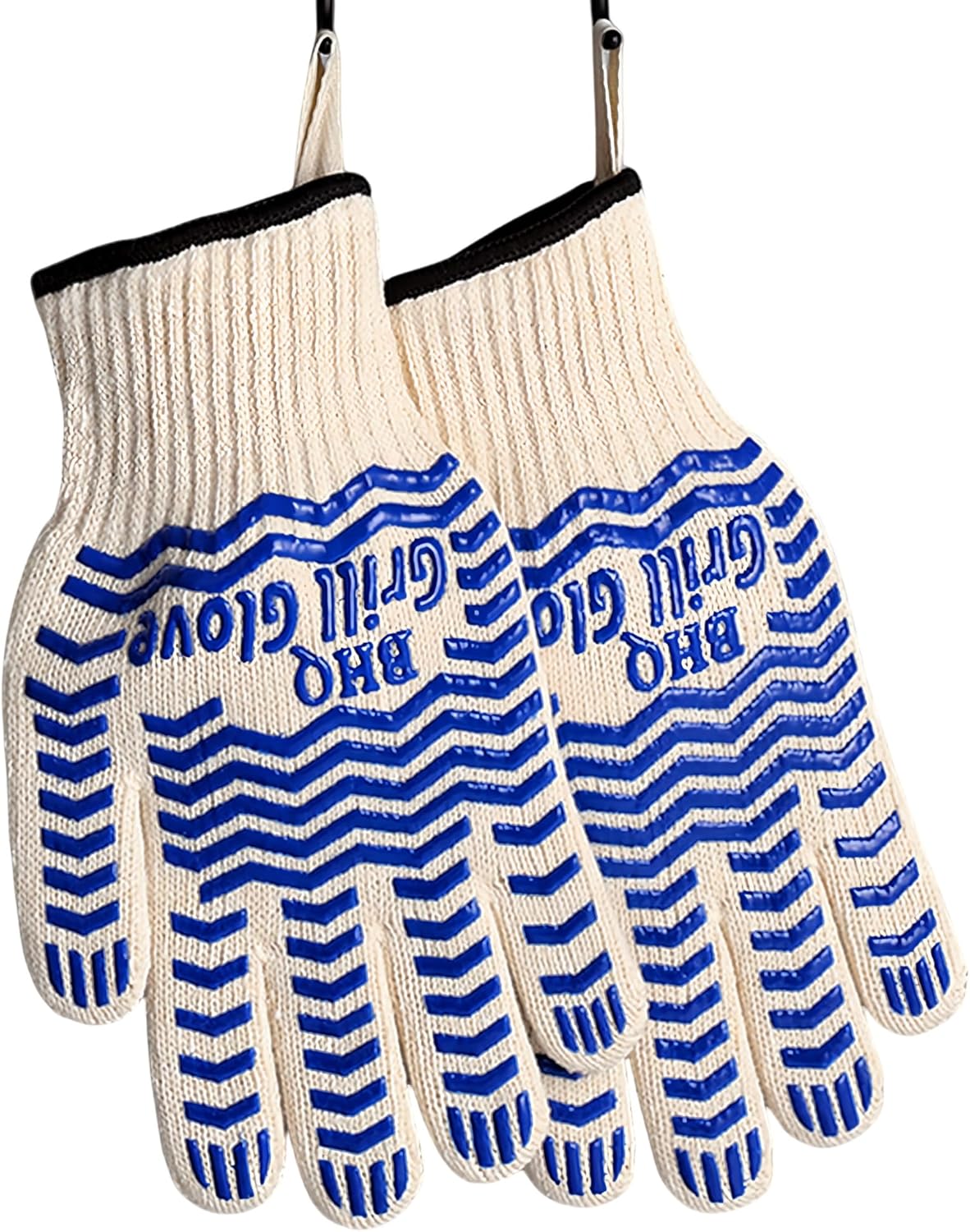 Heat Resistant BBQ Oven Gloves - 1 Pair Blue