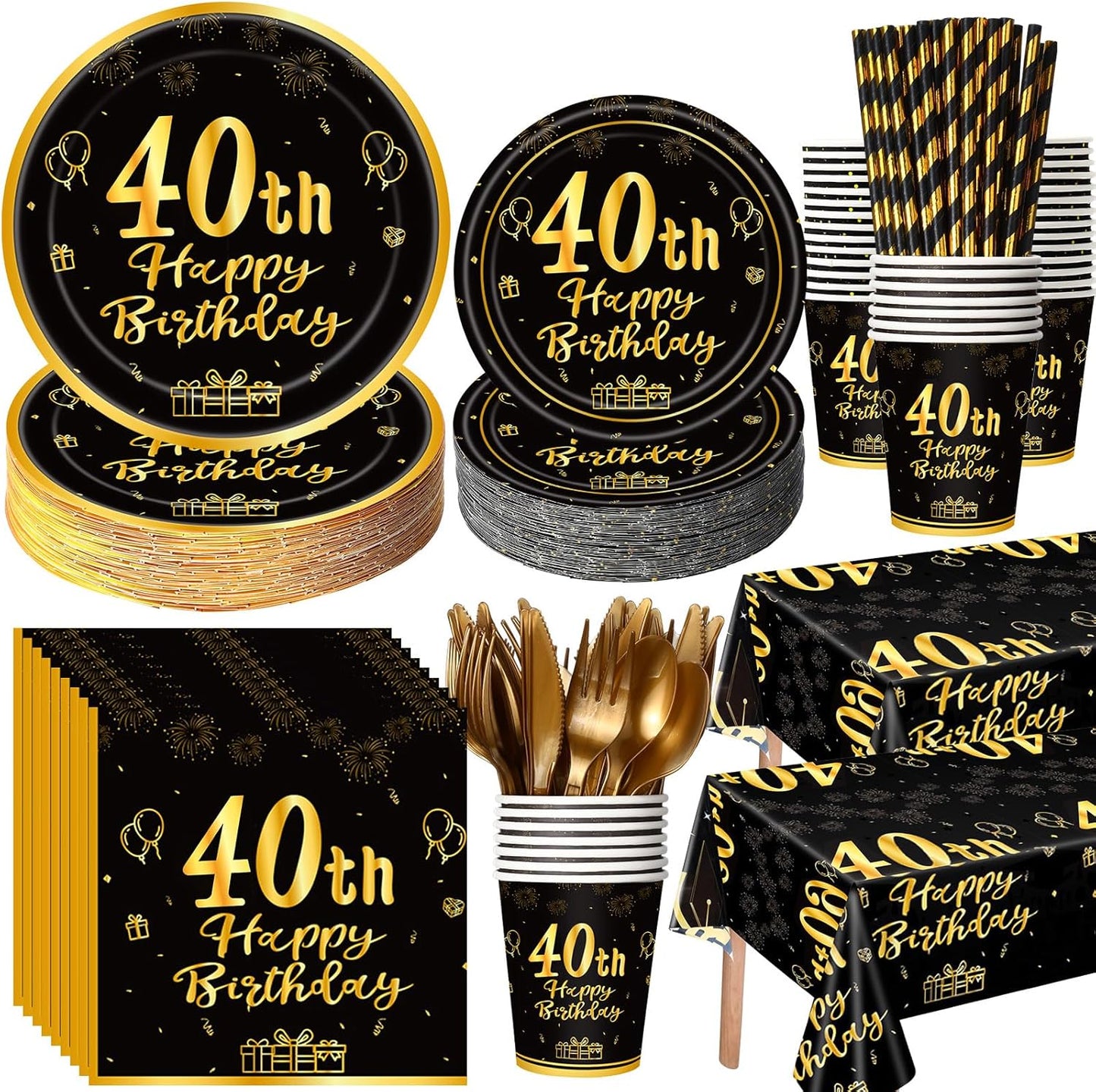 452 Pcs 40th Birthday Party Decorations Set for Memorable Events