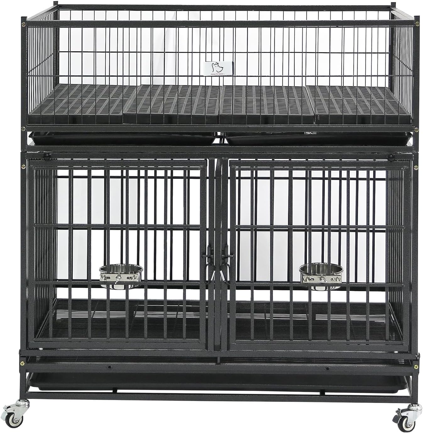 Homey Pet 43 Inch Metal Wire Dog Whelping Box for Puppies