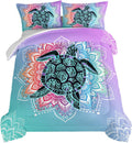 HOSIMA Sea Turtle Comforter Set Twin Size - Cozy Coastal Bedding