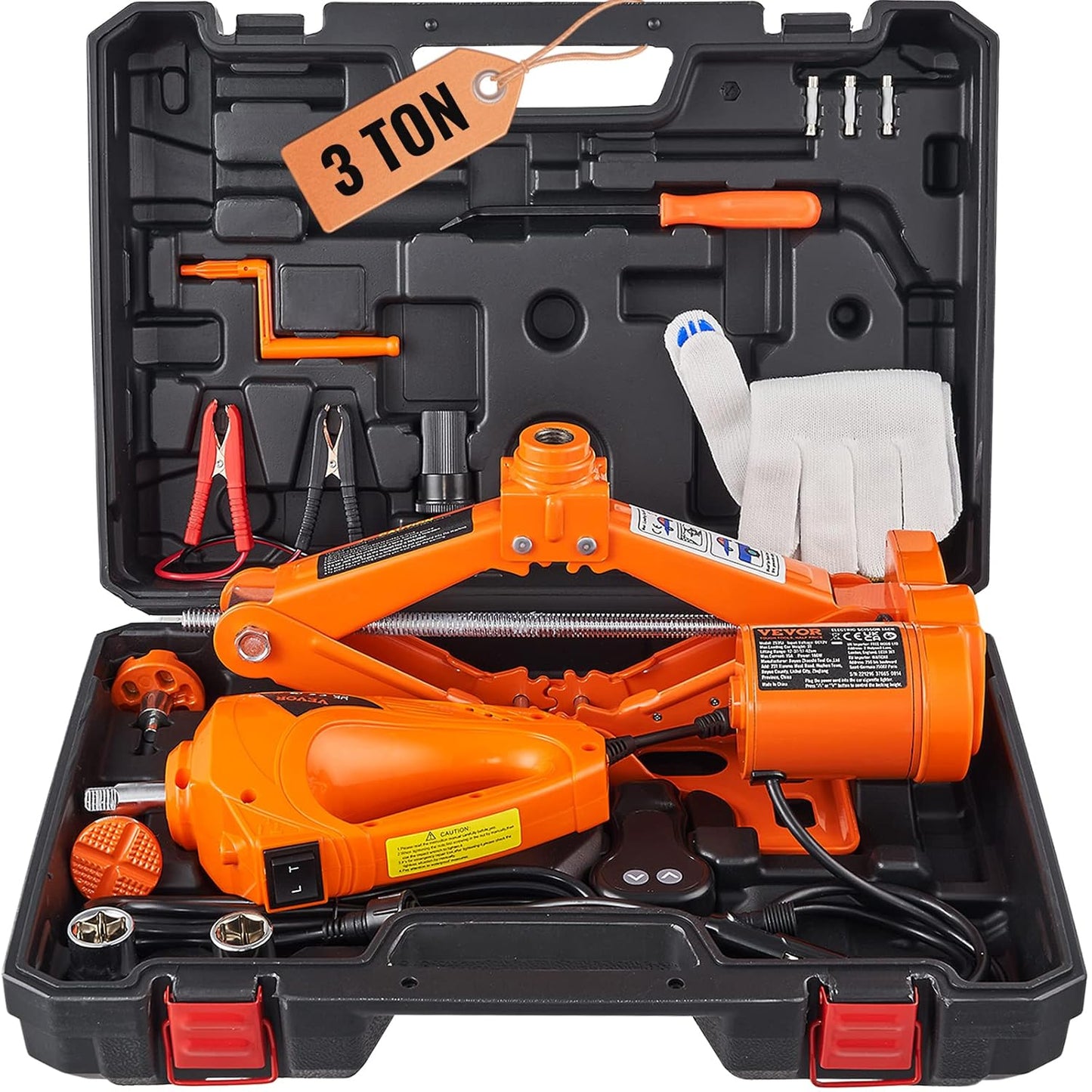 VEVOR Electric Car Jack 3 Tons with Impact Wrench for Tire Change