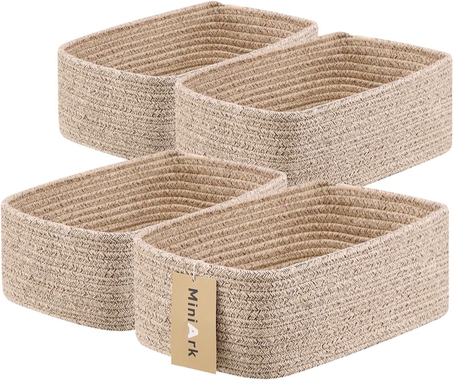 Small Storage Baskets for Organizing - Woven Rope Baskets