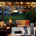 Outdoor Ceiling Fan with Light 52 in Gazebo Hanging - Dimmable Remote