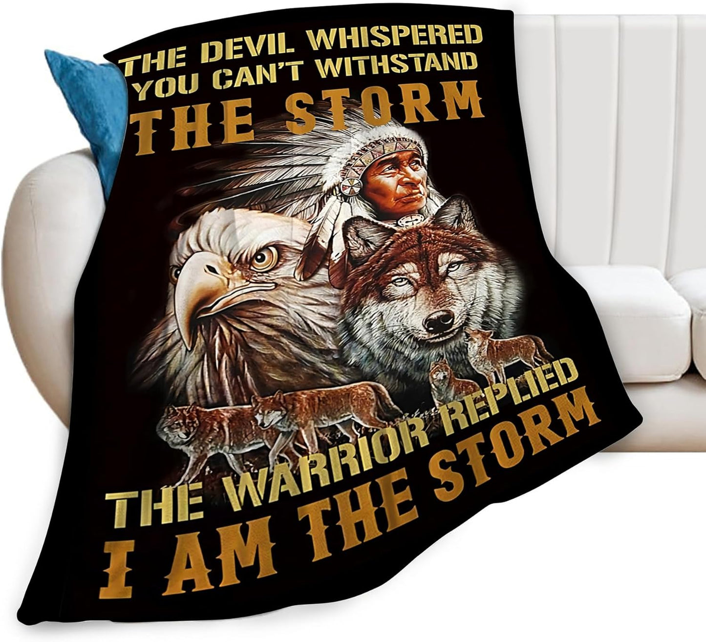 Jerkboo Native American Blanket Throws for Cozy Comfort