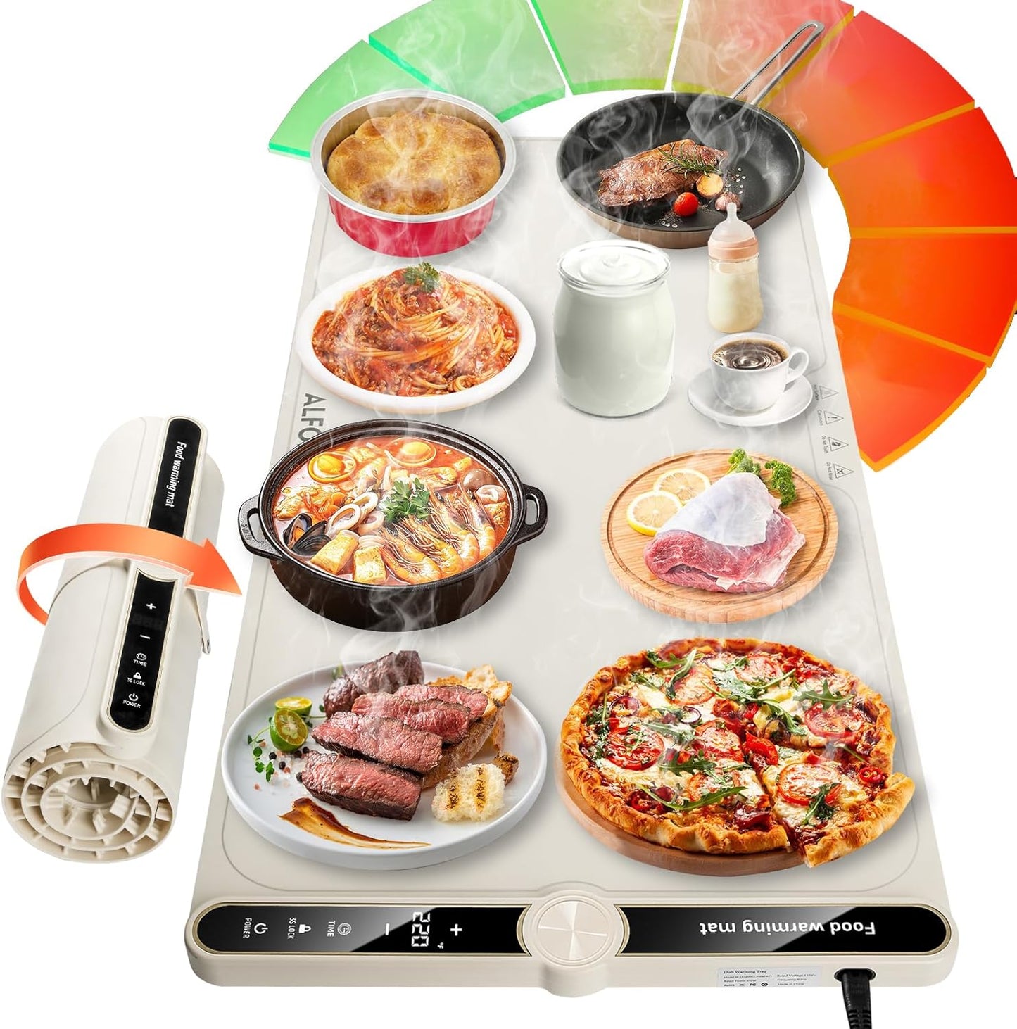 Extra Large Electric Warming Mat for Food - 31.5in Heating Tray