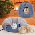 Heated Cat Bed for Indoor Cats & Small Dogs - Cozy All-Season Comfort