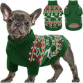 Dog Christmas Sweater Turtleneck Knitted Pullover - Cozy Warm Fit