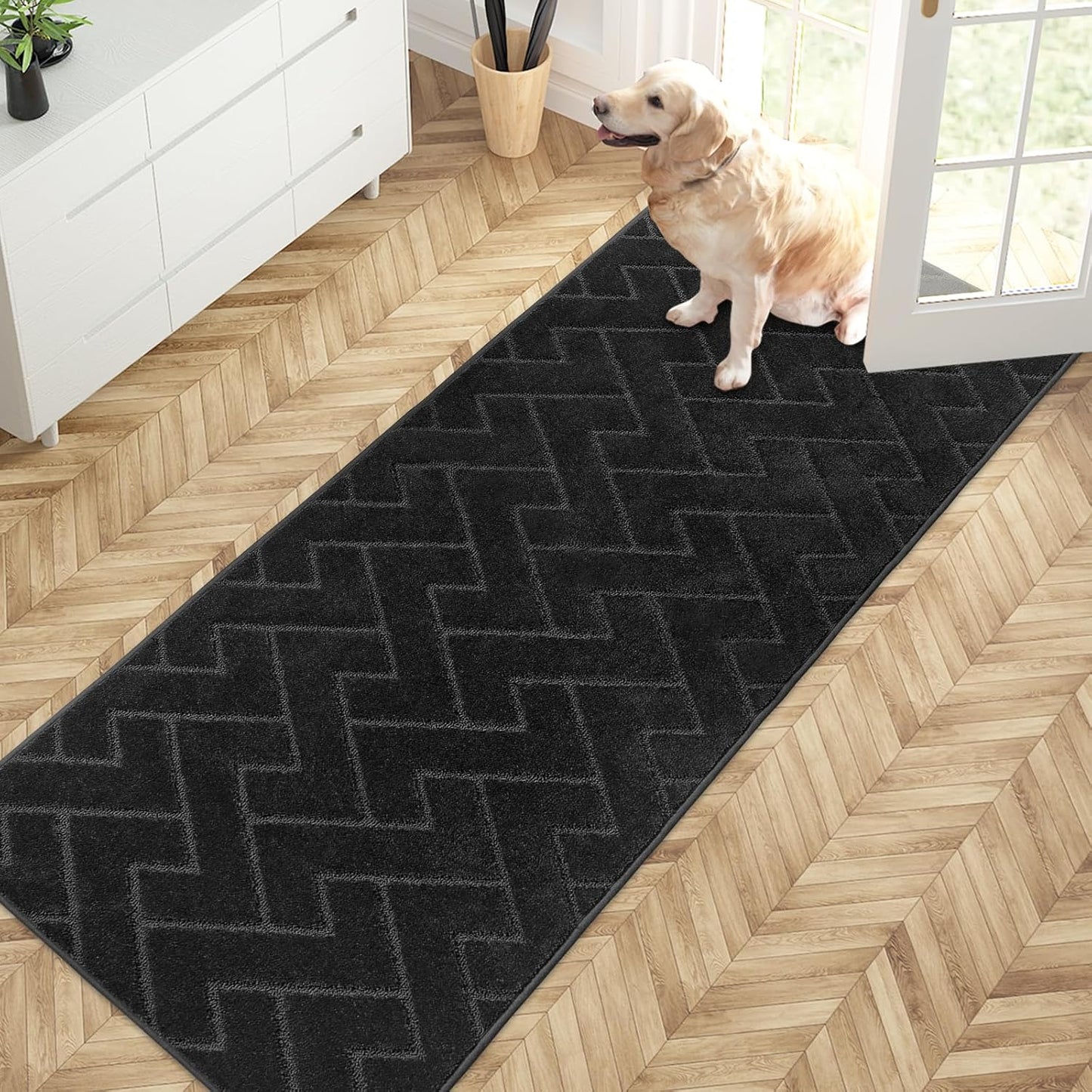 Dirt Trapping Door Mat 32in x 70in, Non-Slip & Machine Washable