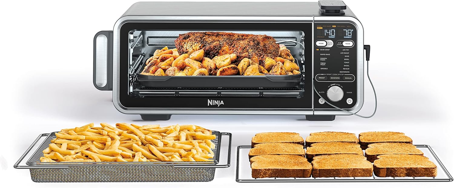 Ninja 13-in-1 Air Fryer Oven: Quick Meals, Less Oil, Dehydrate, Reheat!