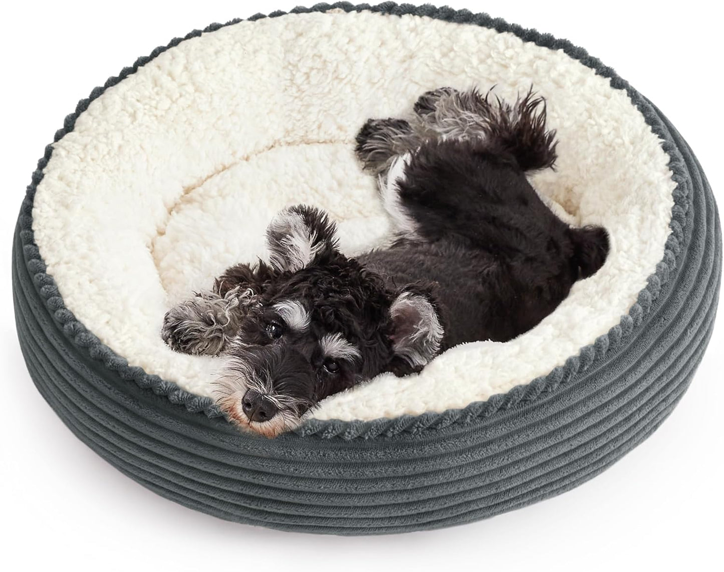 Round Donut Cat and Dog Cushion Bed for Cozy Pet Comfort