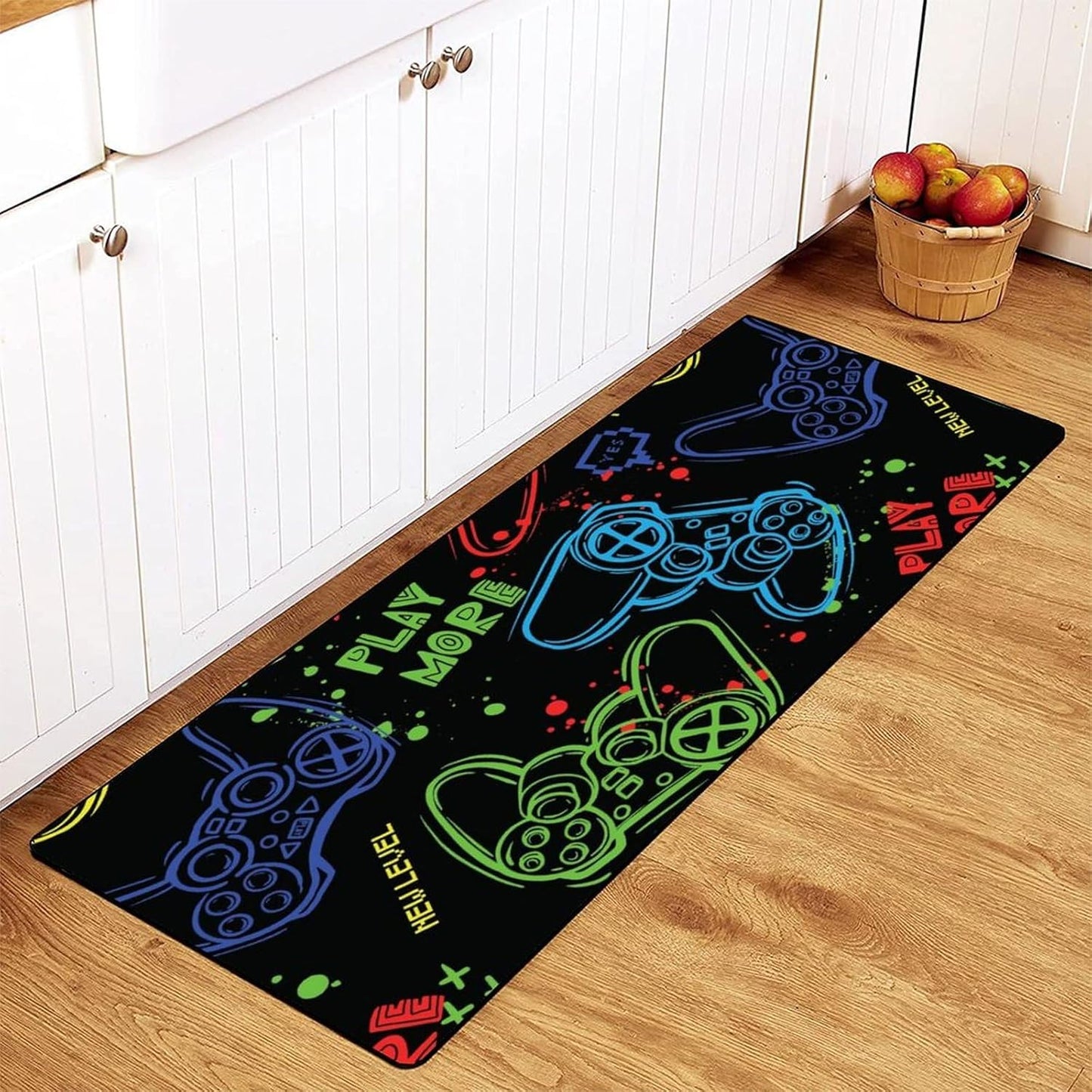 Non Skid Gamer Rug 39x20 Inch - Washable & Stylish