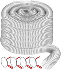 4 in x 50 ft PVC Dust Collection Hose - Clear, Puncture Resistant