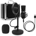 USB Microphone Podcast Recording Kit - Plug-and-Play Cardioid Mic