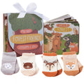 Woodland Forest Friends Baby Book & Socks Set - 5-Piece Newborn Gift