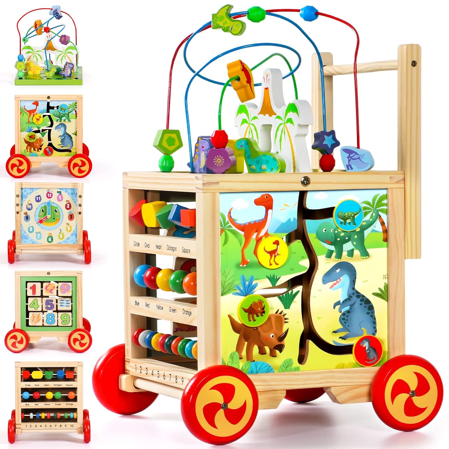 6-in-1 Baby Activity Cube: First Birthday Learning Toy