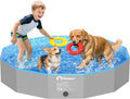 Foldable Dog Pool 64in Round Portable Pet Bathtub - Extra Large Play
