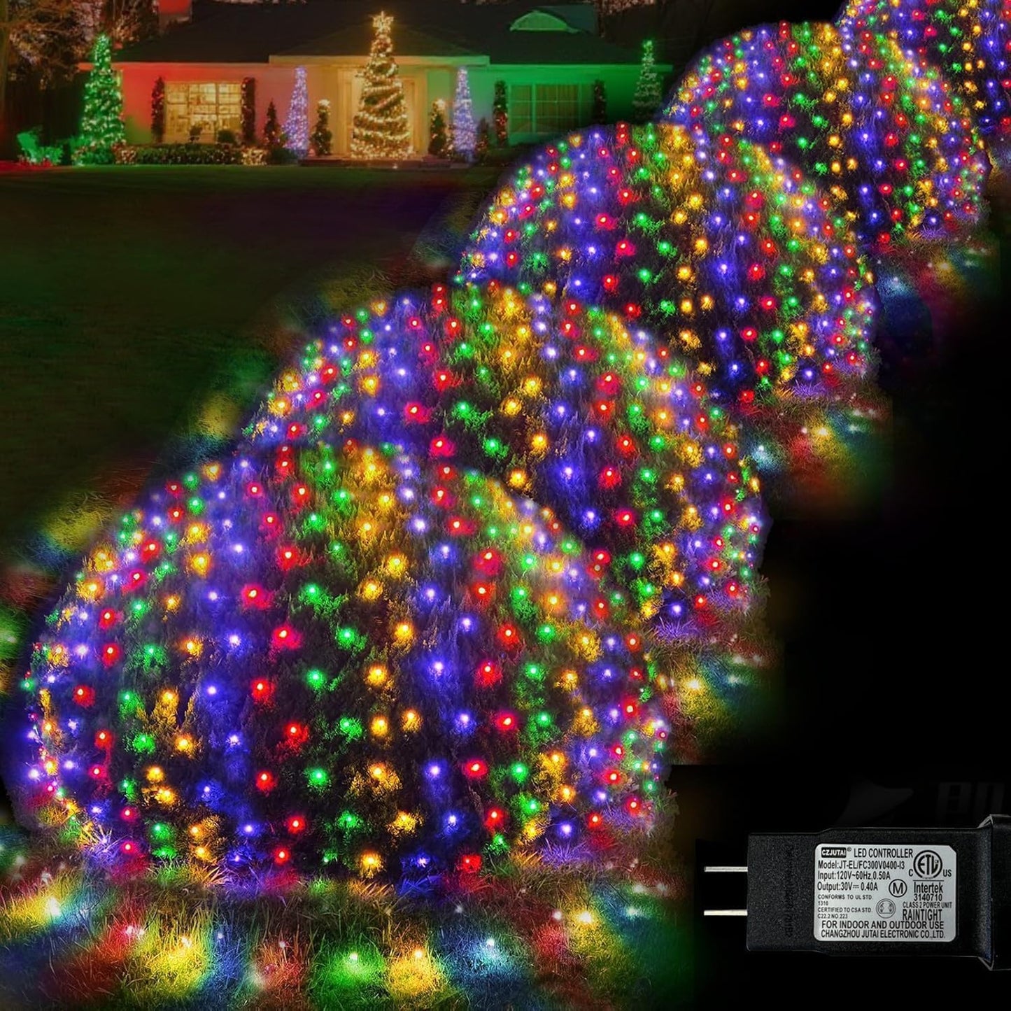 Christmas Net Lights with 610 LEDs for Outdoor Holiday Decor