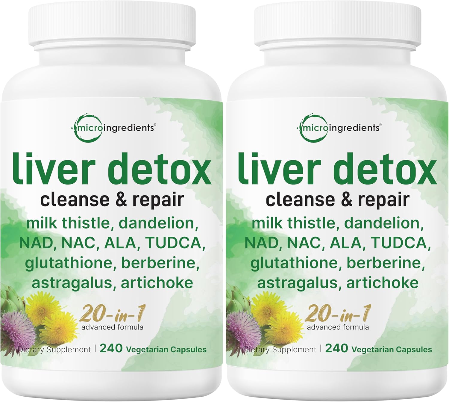 Liver Detox Supplement with Milk Thistle & Dandelion for Health