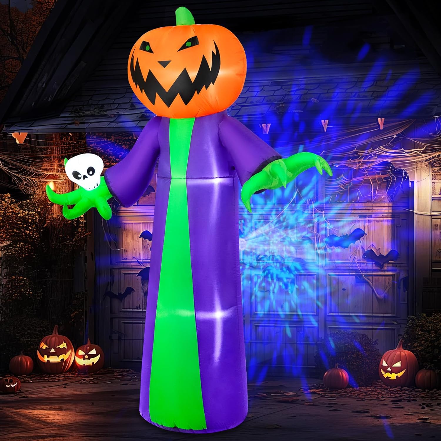 8FT Halloween Inflatables Outdoor Decorations for Spooky Vibes