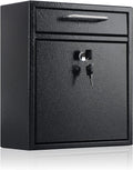 Steel Mailbox Wall Mount Locking Mailbox - Secure Key Lock Box