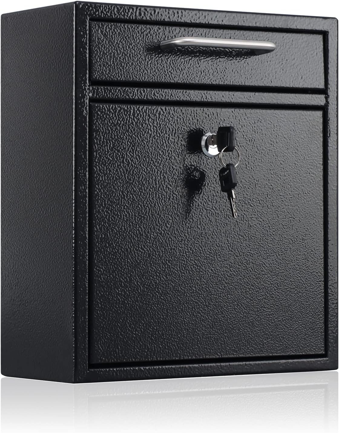 Durable Steel Mailbox Wall Mount with Key Lock for Security