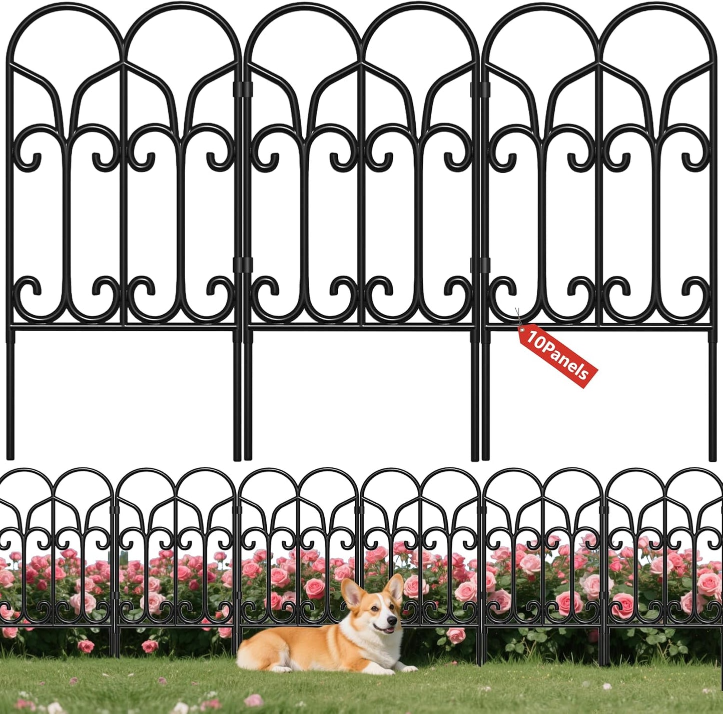 Decorative Garden Fence Panels for Dogs and Flower Beds