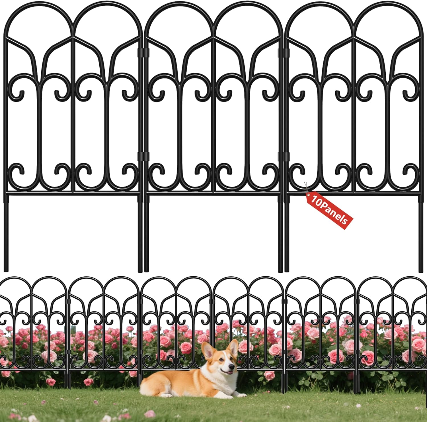 Decorative Garden Fence Panels for Dogs and Flower Beds