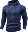 Men's Slim Fit Hooded Sweatshirt Knitted Pullover - Lightweight