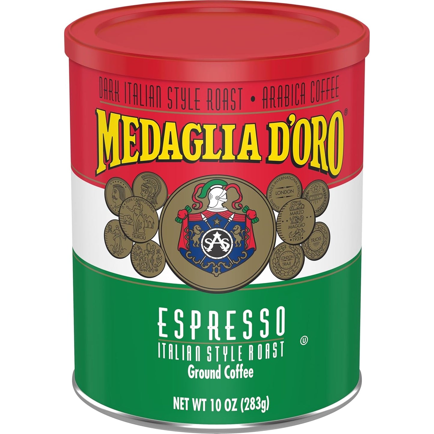 Medaglia D'Oro Italian Roast Espresso Ground Coffee 10oz Pack