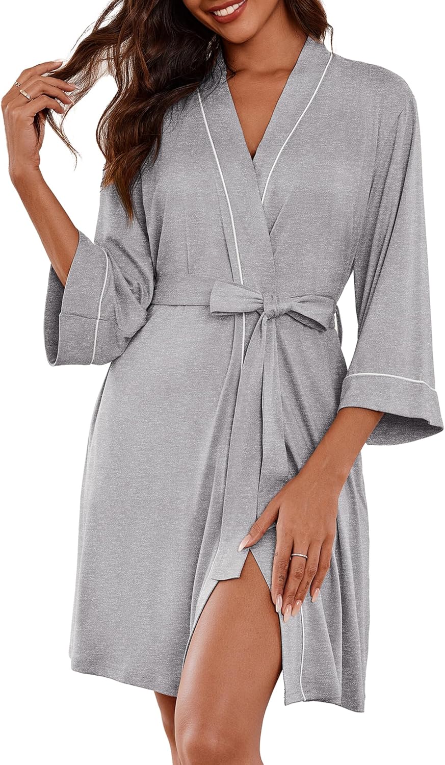 Ekouaer Women Kimono Robes Lightweight Soft Sleepwear for All Seasons