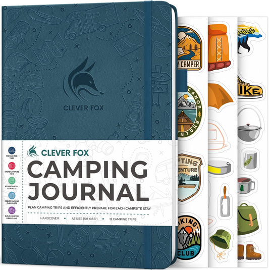 Clever Fox Camper Log & Trip Planner Hardcover Journal