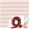 1/0 AWG to 3/8 in Battery Lugs 100PCS with Heat Shrink - Heavy Duty
