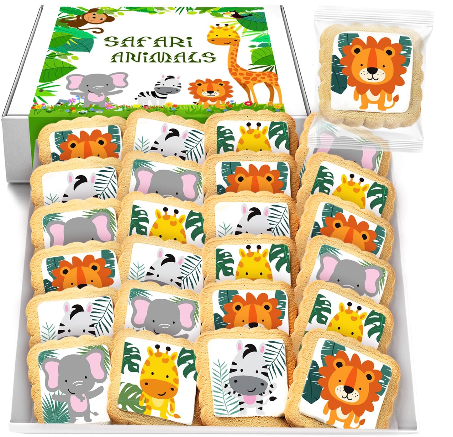 Safari Animal Cookies Party Favors for Baby Showers and Birthdays