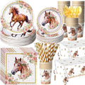 Horse Birthday Decorations 452 Pc Party Supplies for 50 Guests - Pink