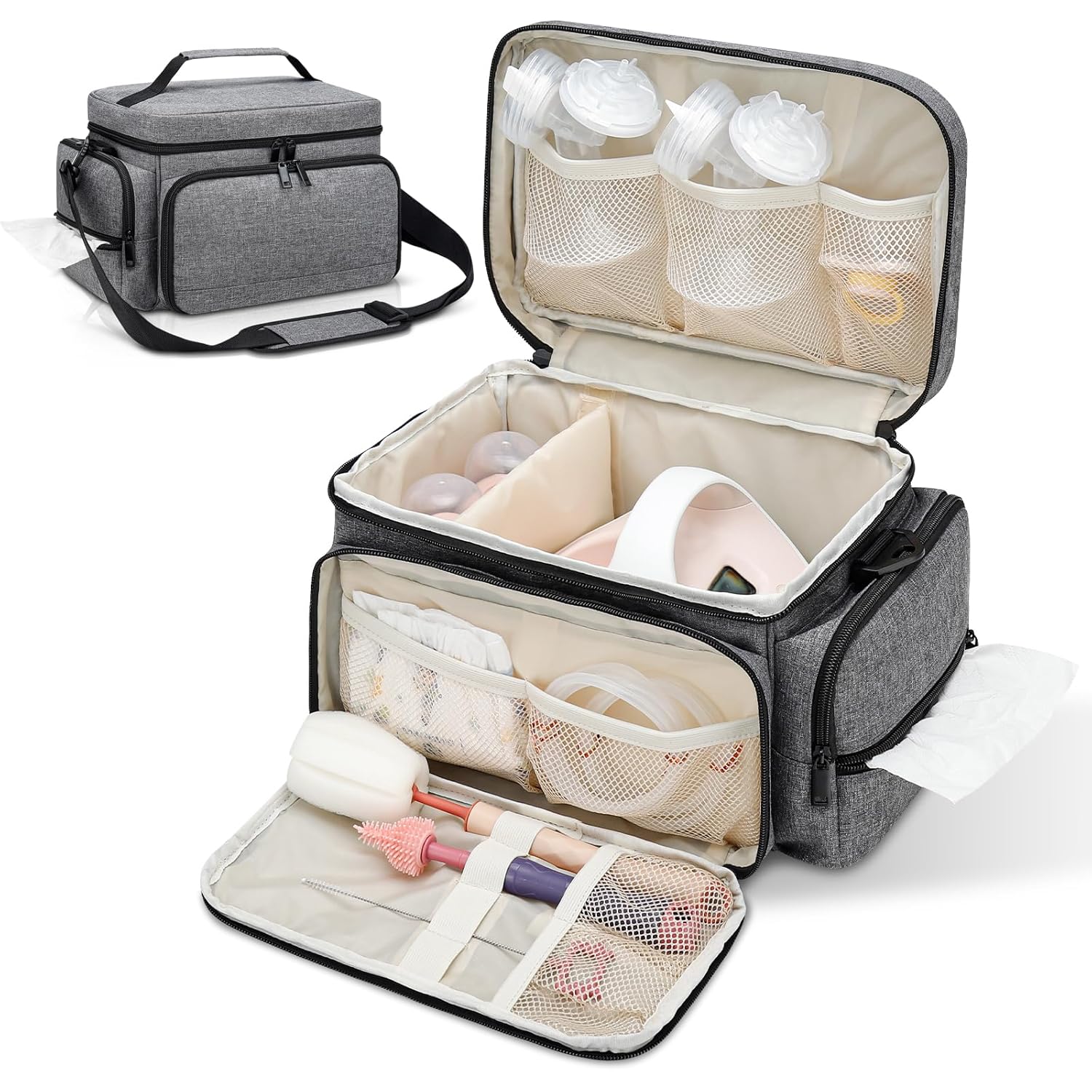 Breast Pump Bag for Spectra S1 and S2 with Waterproof Mat