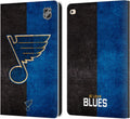 NHL Half Distressed St Louis Blues Leather Wallet Case for iPad Air 2