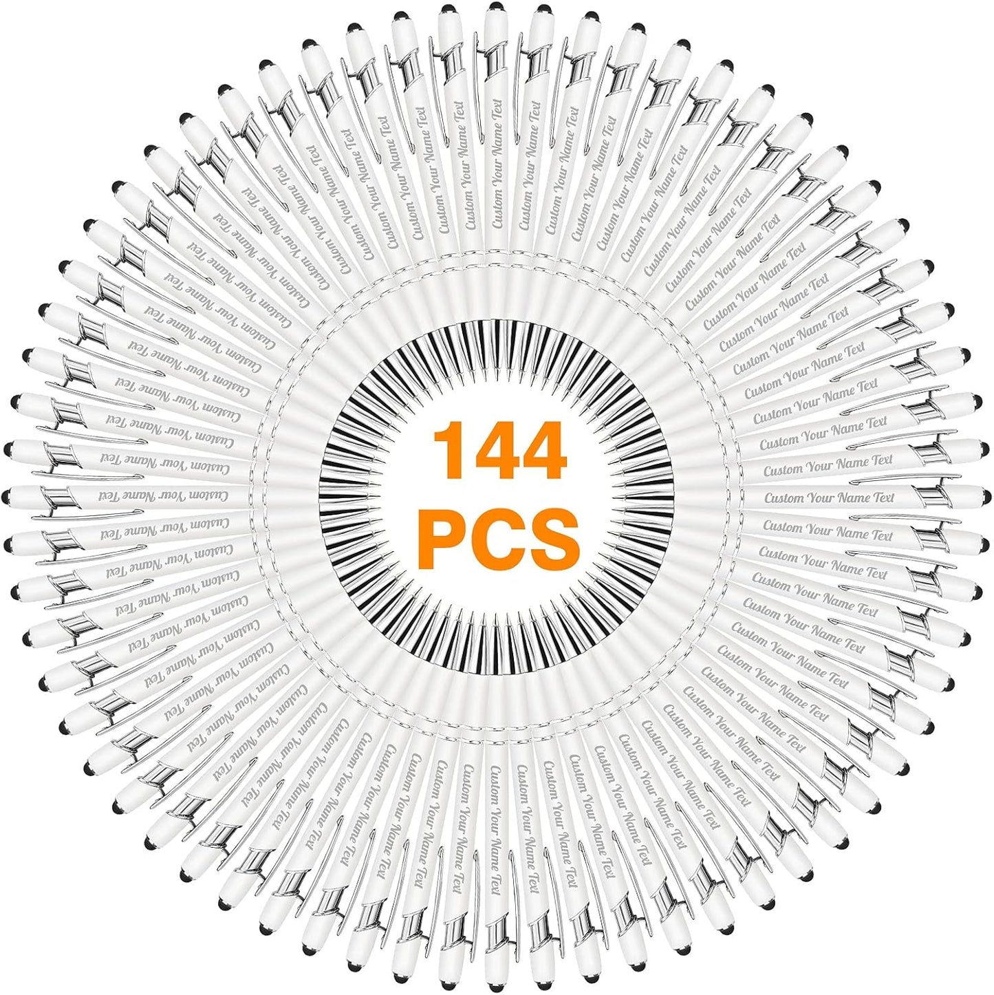144PCS Personalized Pens Bulk with Free Engraving for Gifts