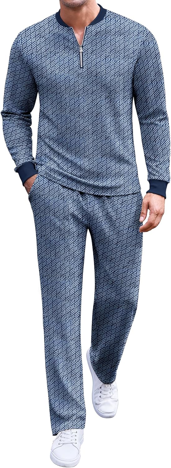 COOFANDY Men's 2 Piece Tracksuit Set for Casual Sports Outfits
