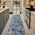 Runner Rug 2ft6ft'x8ft Washable Hallway Runner Rug - Easy Care Blue
