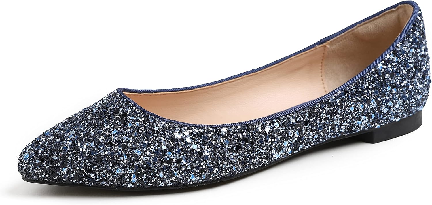 FEVERSOLE Women's Macaroon Colorful Memory Foam Cushion Flats