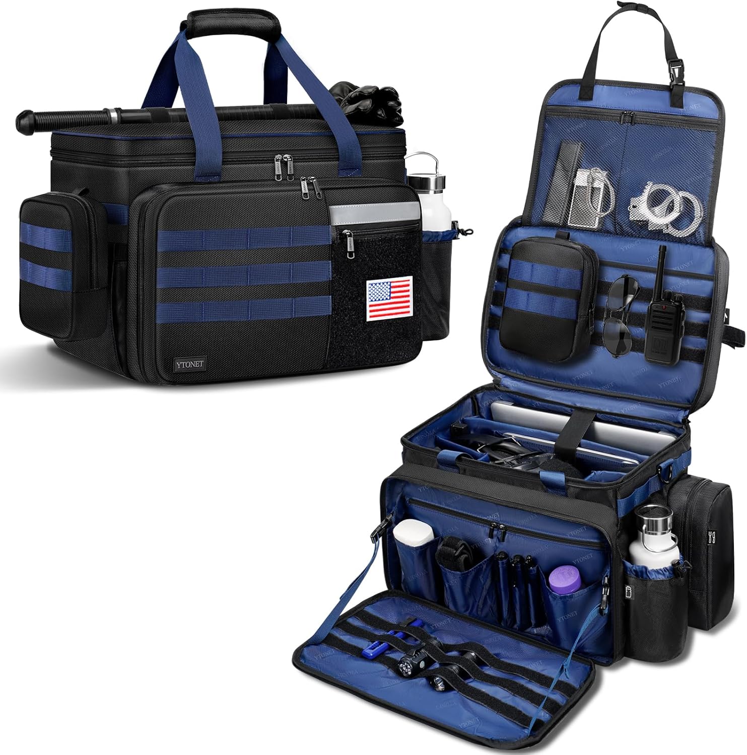 Extra Large Patrol Bag for Law Enforcement with MOLLE Pouch