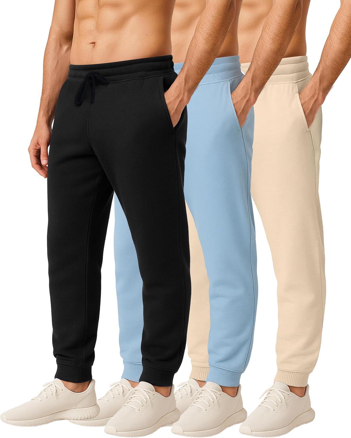 Real Essentials Men's Jogger Sweatpants: Comfort & Style Trio