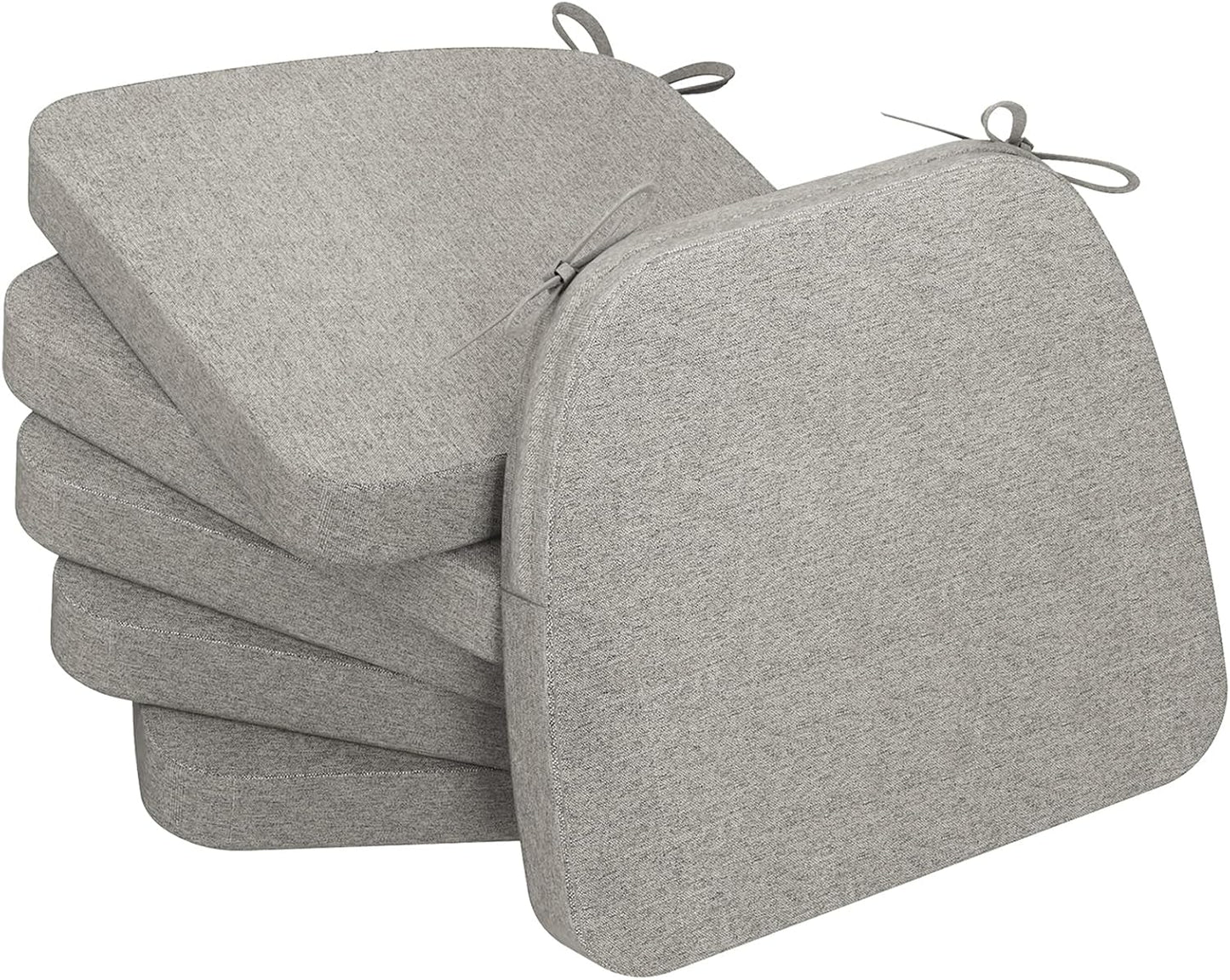 D-Shaped Chair Cushions for Dining, 2 Thick, Set of 6