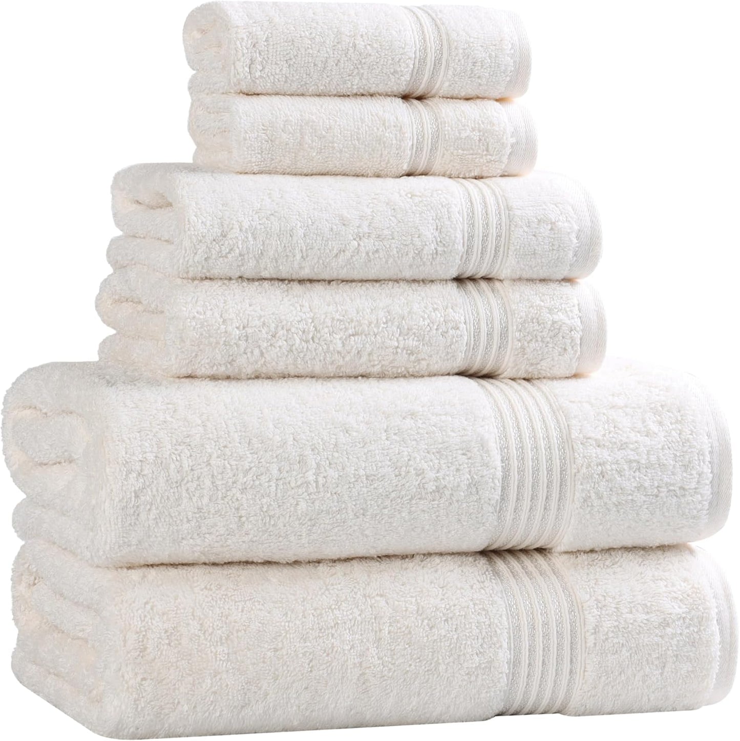 Superior Egyptian Cotton 6-Piece Towel Set for Luxurious Comfort