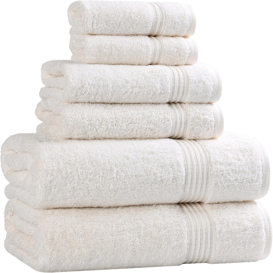 Superior Egyptian Cotton 6-Piece Towel Set for Luxurious Comfort