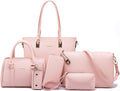 2E-youth Designer Purses and Handbags Set for Women - 6pcs Tote