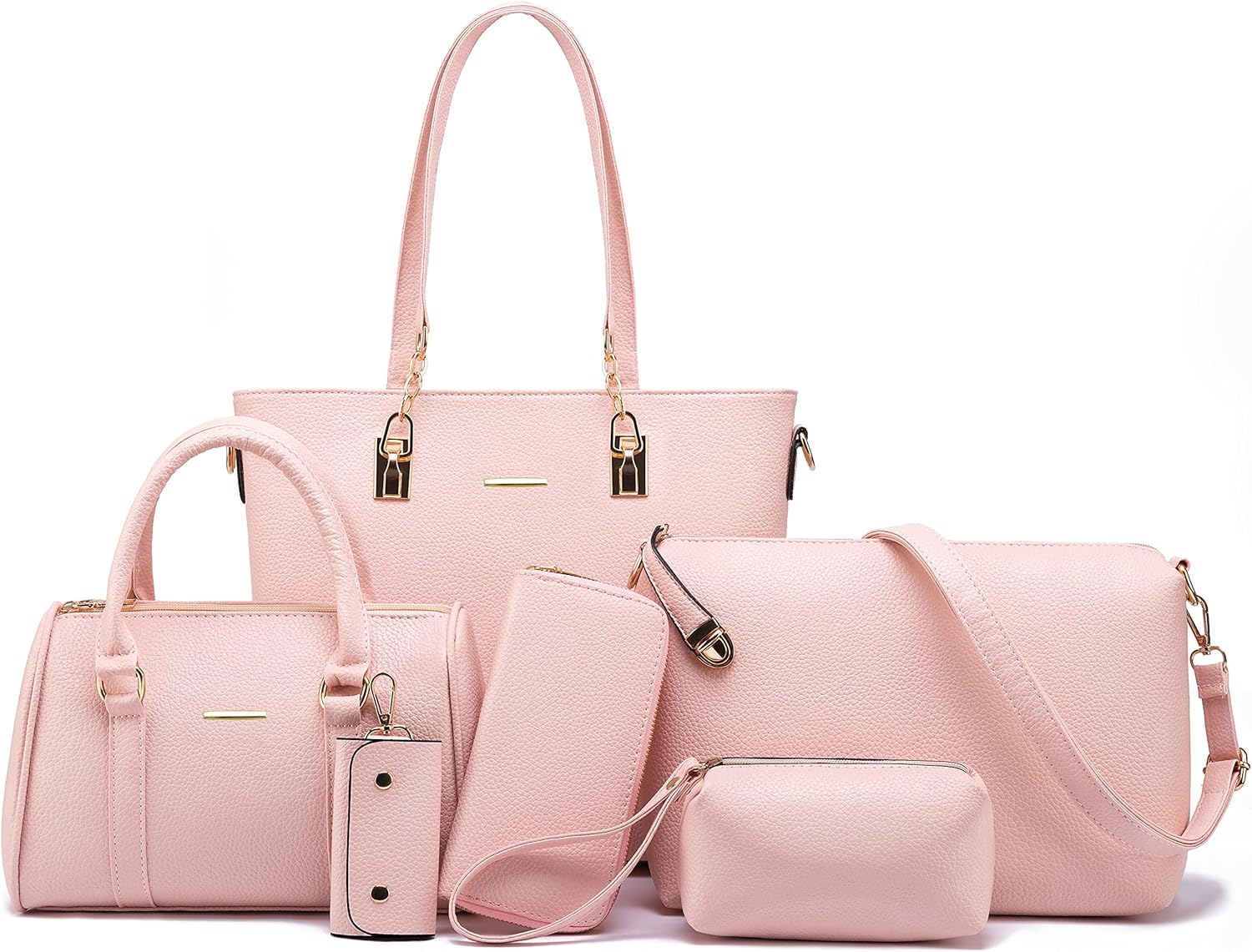 2E-youth Designer Purses and Handbags Set for Women - 6pcs