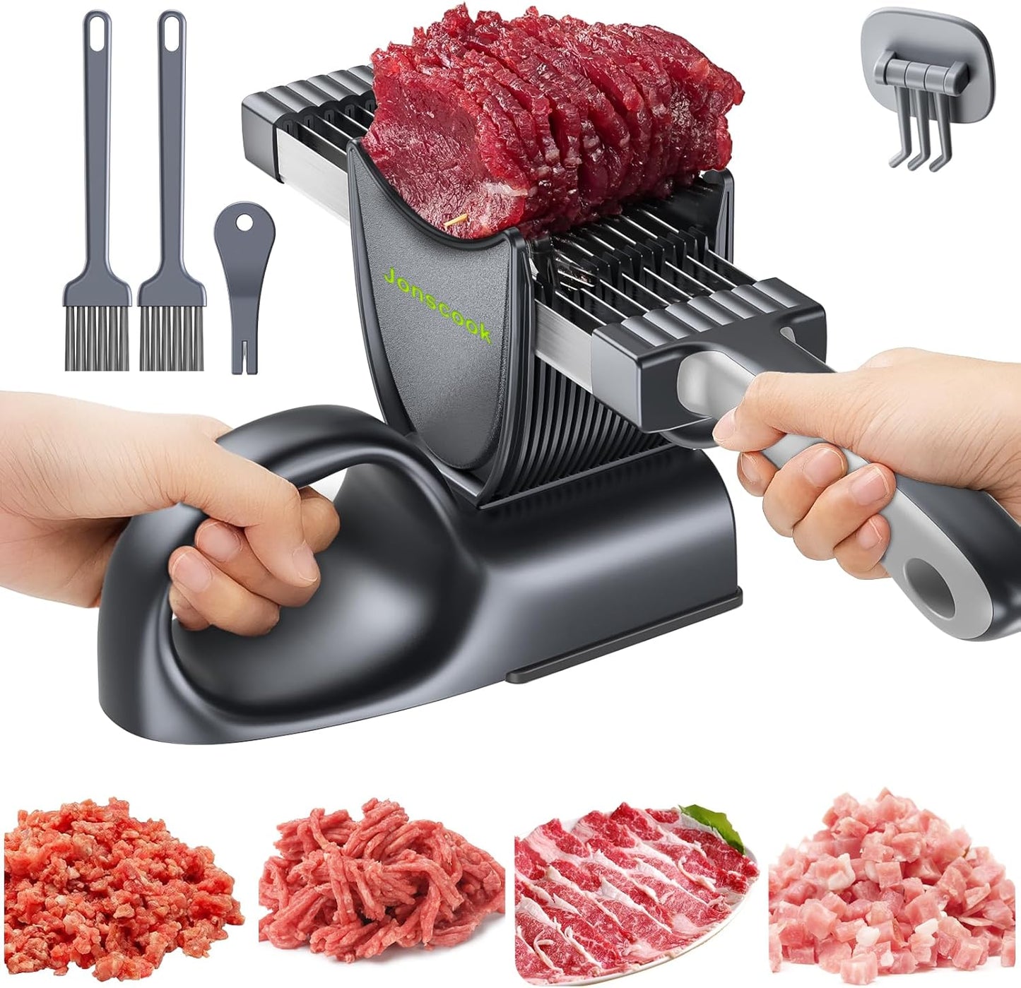Manual Meat Slicer for Fresh Raw Meat with Adjustable Thickness