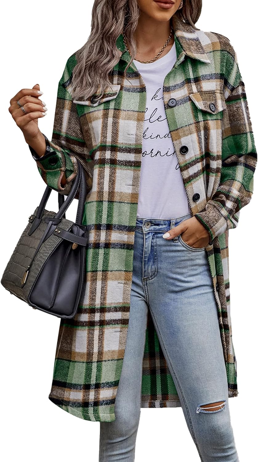 Stylish Womens Plaid Shacket Jacket for Fall Fashion 2025